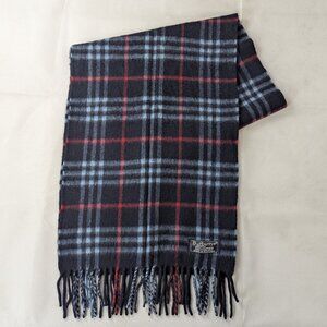 Burberry Blue Check Cashmere Scarf | Luxury